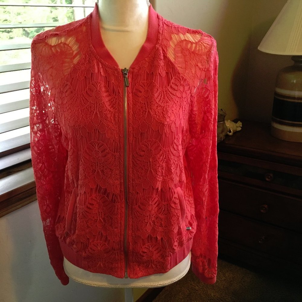 Inc Coral Lace Jacket